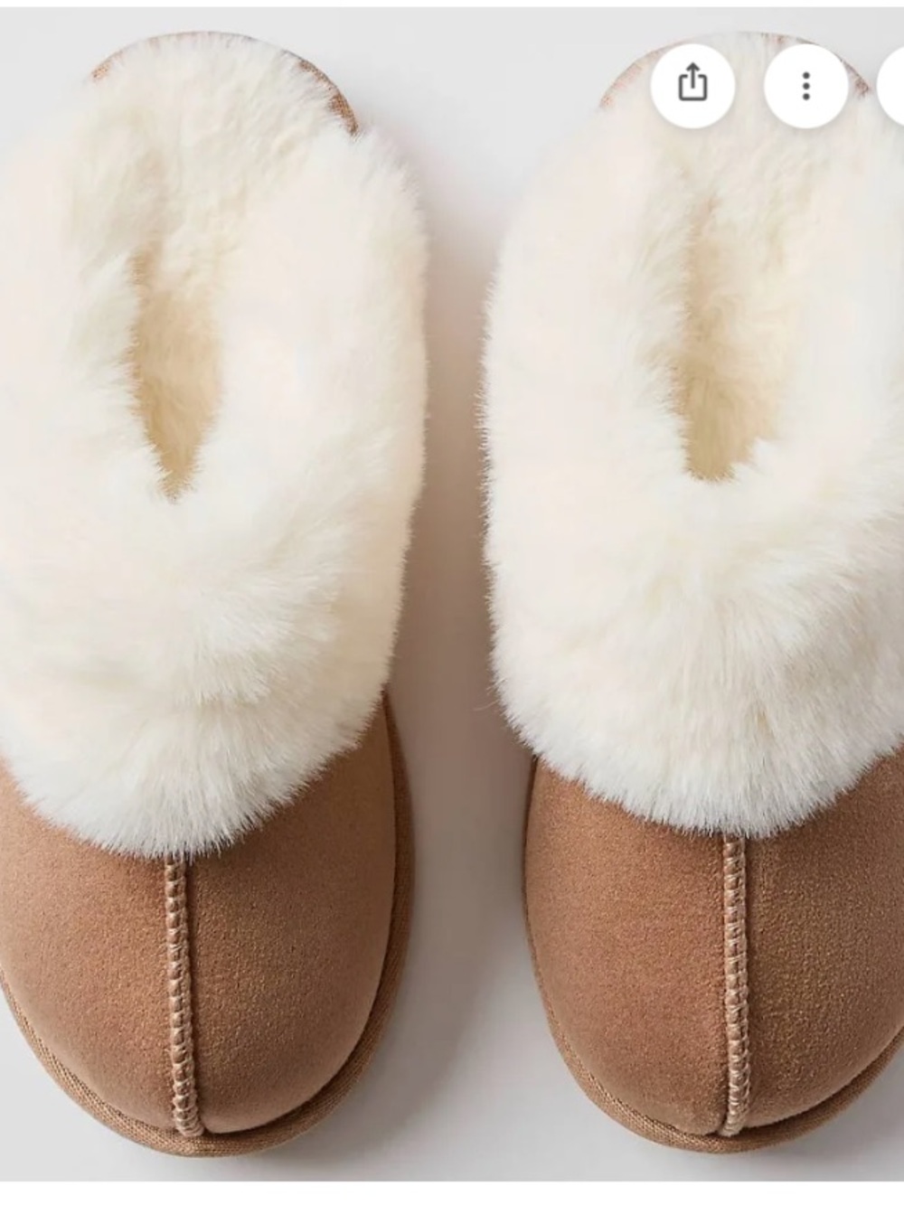 NWT LOFT Faux Fur-Lined Sleepers - Cognac Women's S(6)